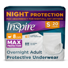 Inspire MAX Absorbency front view shows discreet pull-up design for daily wear