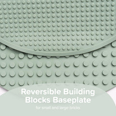 Inspire My Play baseplate 15in diameter close up highlights sturdy BPA-free silicone