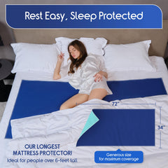 Inspire oversized 34x72 underpad provides full bed coverage for mattresses.