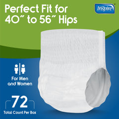 Inspire Protective Underwear with absorbent-core keeps moisture contained for discreet wear.