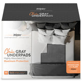 Inspire ultra-absorbent underpad 36x36 with waterproof backing in flat lay