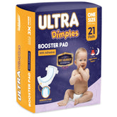 Inspire Ultra Dimples booster pad inside view with adhesive strip for secure fit and reduced leaks.