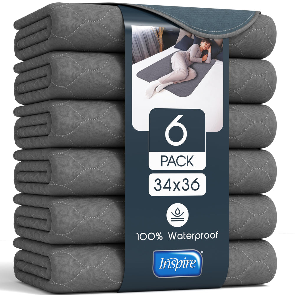 Inspire underpads 34x36 bed protector provides reliable coverage for spills.