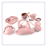 InspireJoy silicone suction cup plate keeps meals in place for mess-free dining.