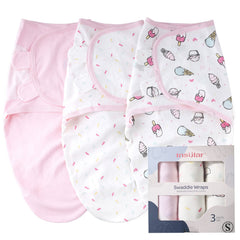 Insular baby swaddle with ice cream design soothes newborns for peaceful naps.