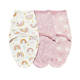 Insular baby swaddle sacks with pink swan design for secure wrapping and cozy support.