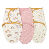 Insular baby swaddle sacks rainbow design promotes gentle snugness for cozy newborn sleep