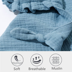 Insular organic-muslin four-layer blanket feels breathable and lightweight.