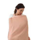 Insular nursing cover in pink showing soft muslin texture for comfortable feeding