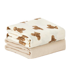 Insular muslin swaddle soft texture 47x47 promotes gentle skin contact and cozy naps.