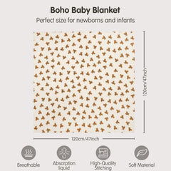 Insular muslin swaddle unisex design 47x47 fits any nursery style.