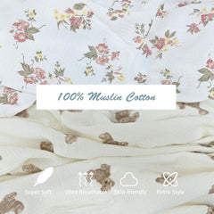 Insular nursery decor muslin blanket adds stylish touch to crib or nursery