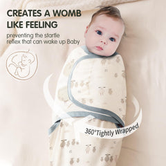 Insular swaddle set for 0-3 months in soft cotton supports gentle, secure wrapping.