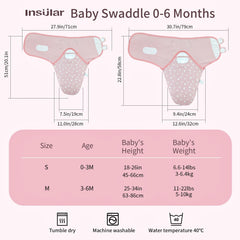 Insular adjustable Velcro swaddle with wings provides a secure, easily adjustable fit