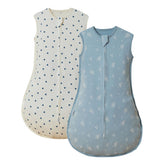 insular wearable blanket two-pack cotton sleep sack for infants provides soft, breathable comfort.