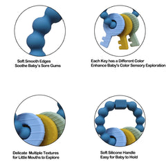 Intatikoo Baby Keys Teether easy to clean for busy caregivers.