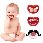 Intatikoo funny mustache pacifier for babies 0-18 months, engaging design for soothing use