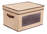 Internet's Best Brown storage bin front view showing ample interior space for organized storage