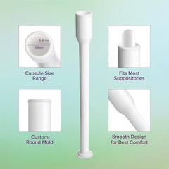 Intimate Rose applicator with round-tip design for comfortable insertion.