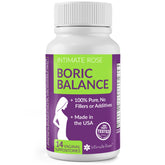 Intimate Rose boric acid suppositories packaging promotes feminine freshness