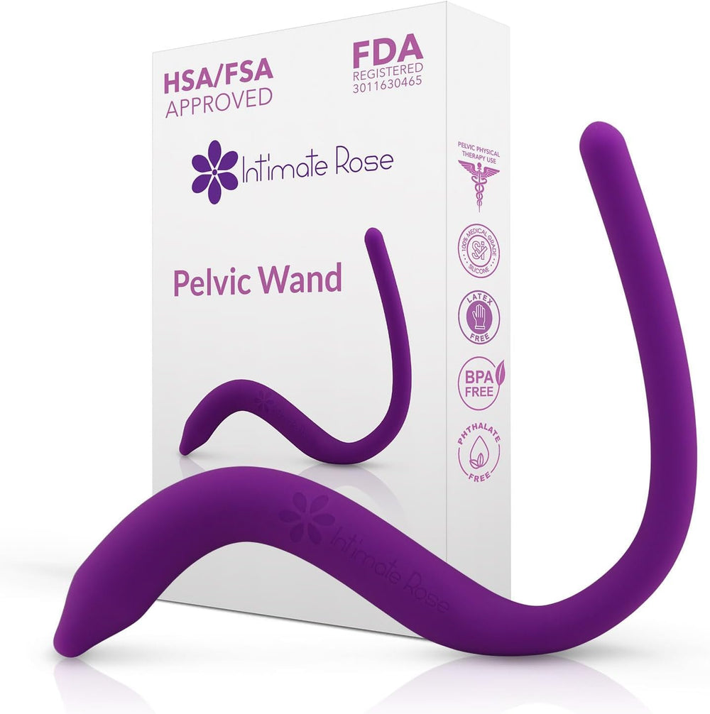 Intimate Rose Pelvic Wand offers gentle, targeted massage for pelvic floor comfort.
