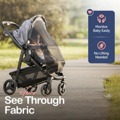 IntiMom extended coverage for strollers providing full-coverage shade on the go.