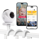 Invidyo WiFi baby monitor camera angle view for easy in-room monitoring