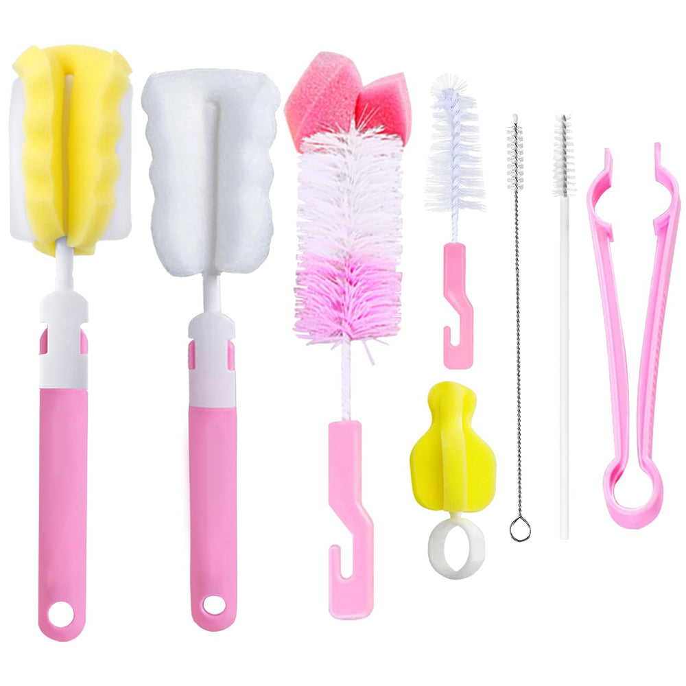 INVODA long handle bottle brush for tall bottles and deep reach.