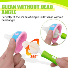 INVODA nipple brush with an ergonomic handle for comfortable grip