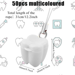 Ioffersuper Tooth Saver Necklace storage helps parents record each deciduous tooth.