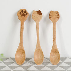 iplusmile Cat Bamboo Cooking Spoons specialty spoons designed for precise portions