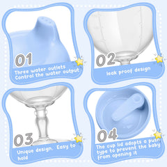 Irenare lid and spout on sippy cup prevent spills during drinks.