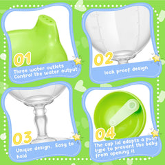 Irenare spill-proof straw cup demonstrates leak-prevention in action.