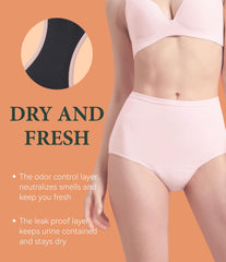 IRISMORII postpartum underwear high-waist design offers discreet protection.
