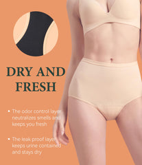 IRISMORII absorbent layer close-up emphasizing quick moisture wicking for dryness.