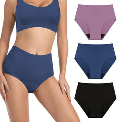 IRISMORII washable panties front view in black for discreet daily protection