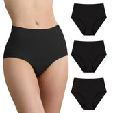 IRISMORII black 3X pack underwear front view for discreet protection