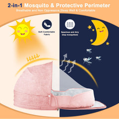 ISELECTOR bedside sleeper foldable crib designed for travel and home use.