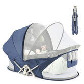 ISELECTOR portable baby bassinet folded for travel ease