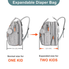 ISMGN twin-diaper-bag with 25l and 15l compartments keeps gear organized.
