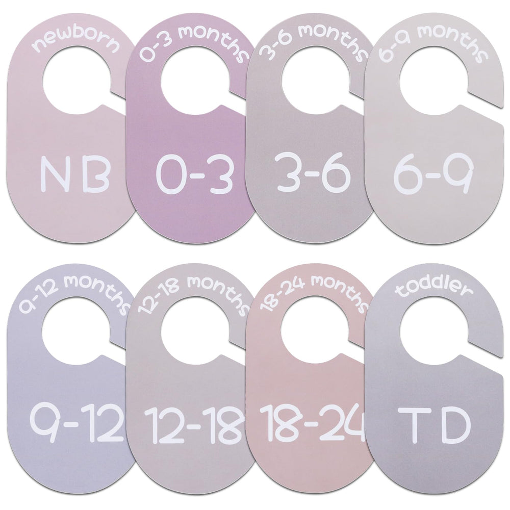 ITDYB baby closet dividers eight-piece set from newborn to toddler for quick size spotting