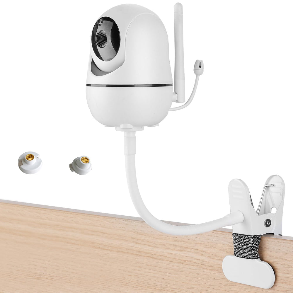 Itodos flexible baby monitor mount clip closeup highlights portable design for travel use.