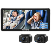 Itomoro baby camera with dual-channel display showing two views for safer rides
