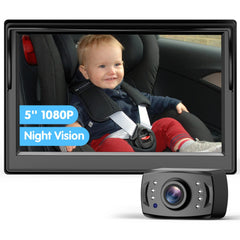 Itomoro baby car camera display offers crisp 1080p visuals for backseat monitoring.