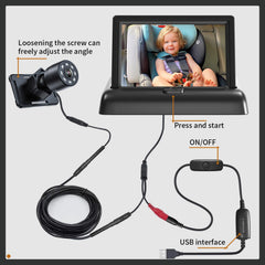 Itomoro Baby Car Camera night-vision display helps see baby clearly in the dark.