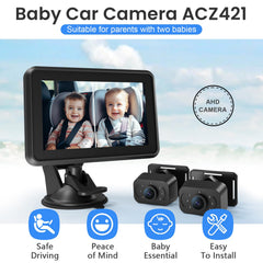 Itomoro Baby Mirror 5-inch display delivers 1080p clarity for quick checks.