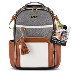 Itzy Ritzy Boss Plus backpack front pocket for quick access to essentials
