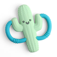 Itzy Ritzy cactus teether with handles, easy grip for tiny hands and teething relief.