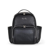 Itzy Ritzy mini plus diaper bag backpack front view shows chic compact design for on-the-go parenting