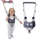 IULONEE Baby Walker Harness grey front view shows supportive fit for early steps.